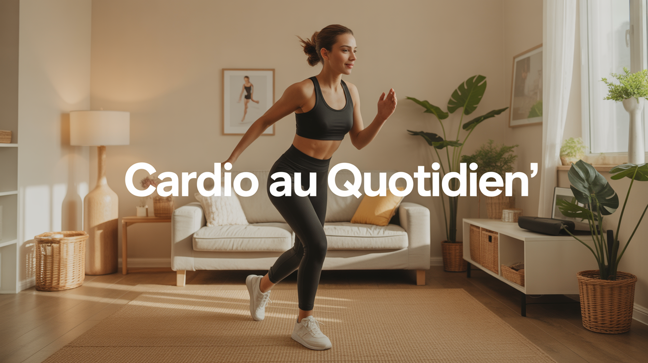 Femme sport maison exercice cardio quotidien