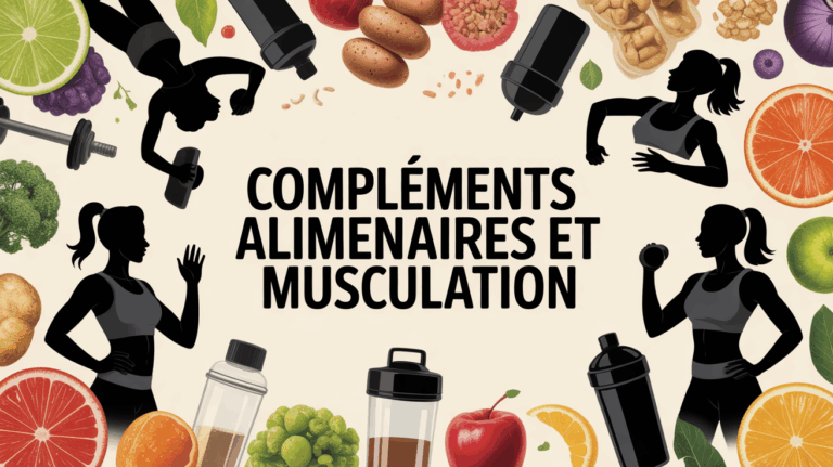 Illustration femmes énergiques et compléments musculation