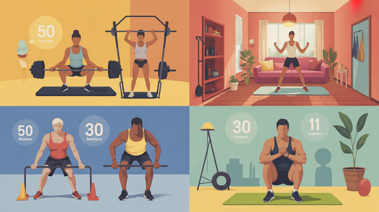 Circuits WOD cardio pour tous niveaux, exercices variés