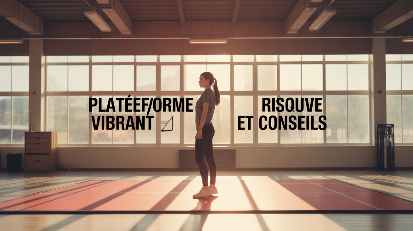 plateforme vibrante risques conseils sportive femme en salle