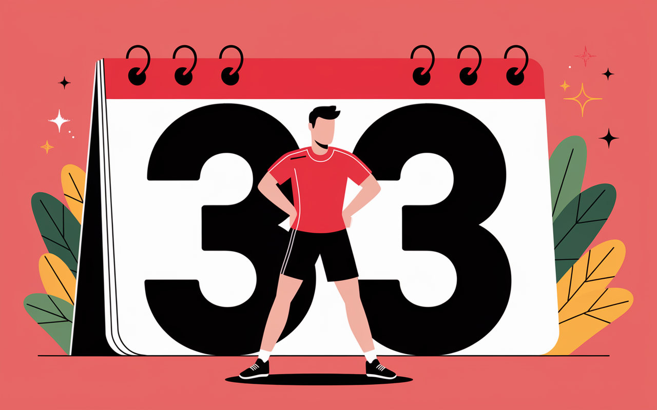 Tibo InShape 33 ans illustration calendrier