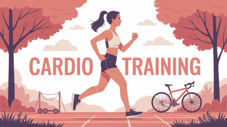 illustration femme cardio training parc