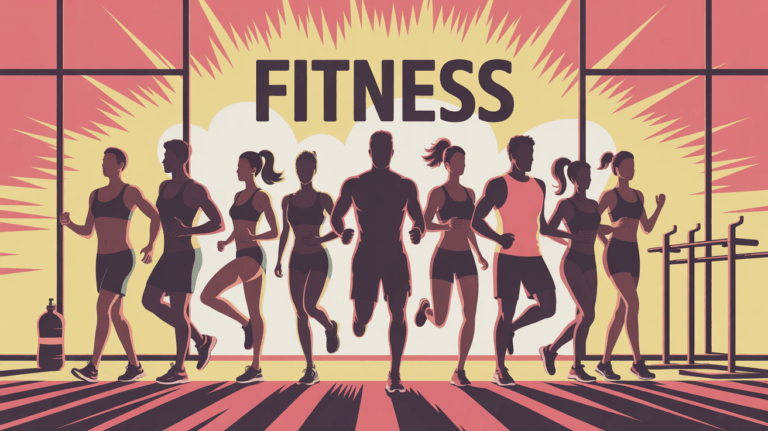 fitness groupe silhouettes energie