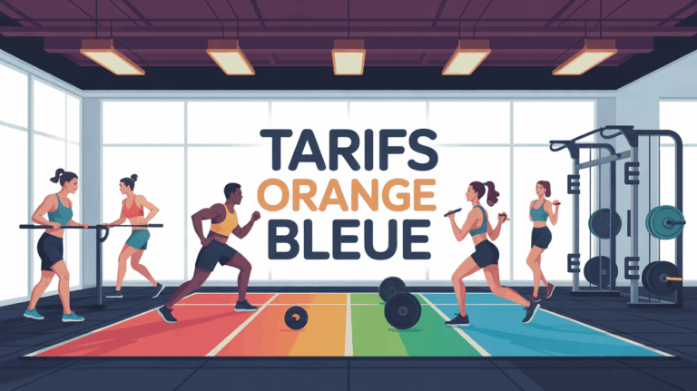 Visuel tarifs Orange Bleue, silhouettes sportives moderne