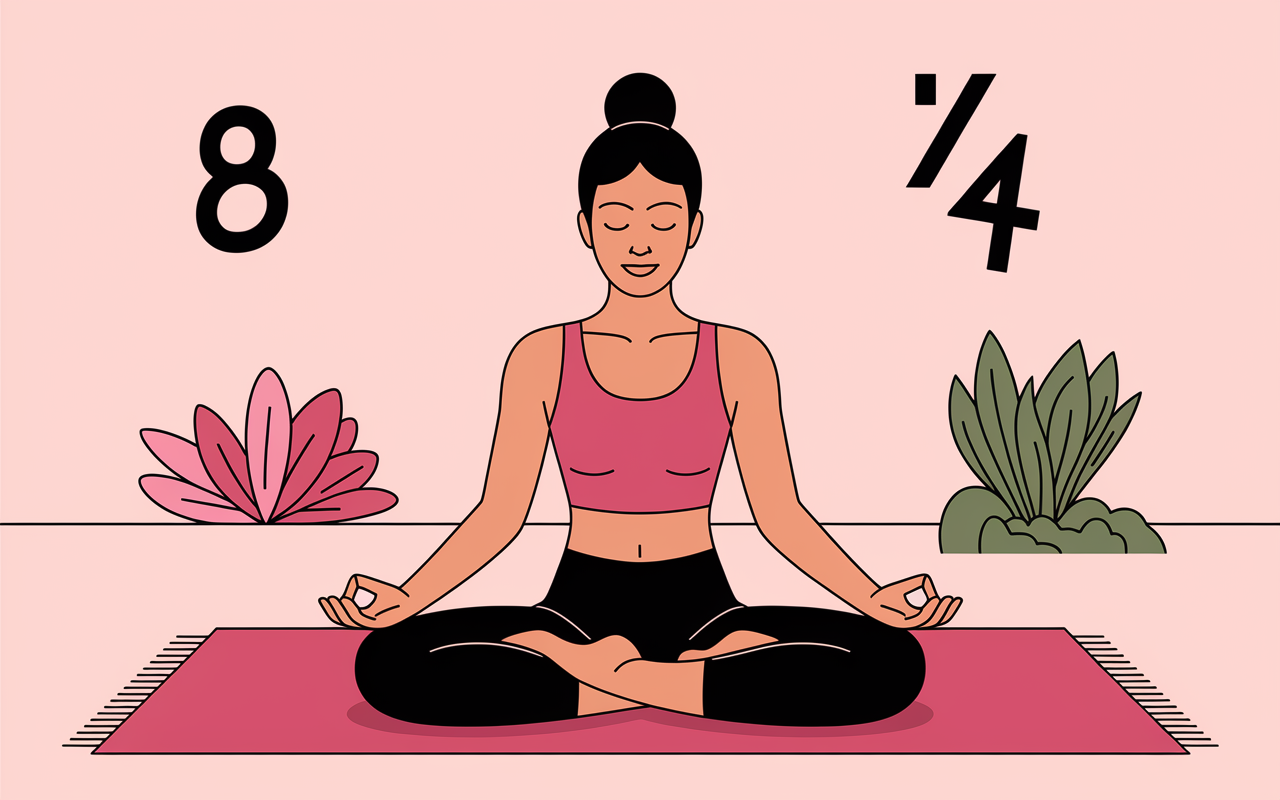 asana yoga lotus signification illustration chiffres
