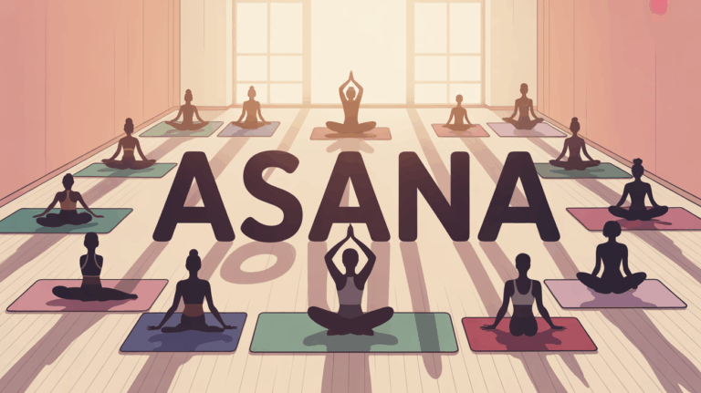 illustration tapis yoga asana posture lumineuse