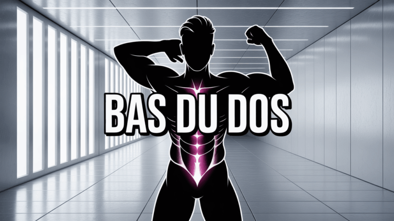 Illustration stylisée des muscles du bas du dos en action