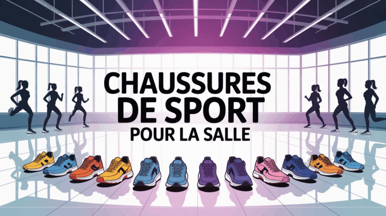 chaussures de sport pour la salle alignées séance fitness femmes