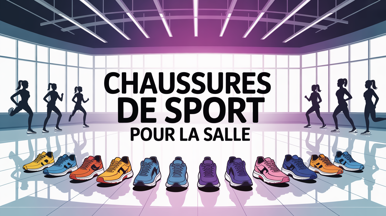 chaussures de sport pour la salle alignées séance fitness femmes
