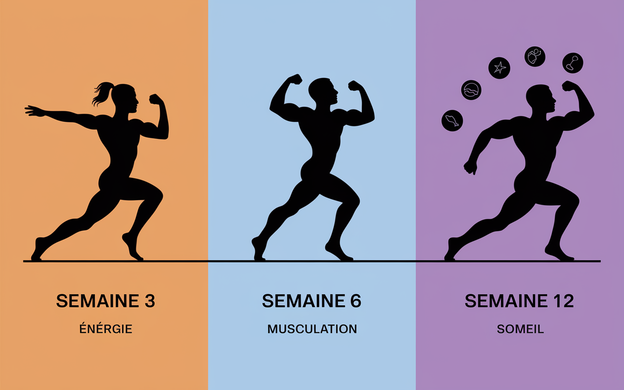 Chronologie transformation sport en 12 semaines progression