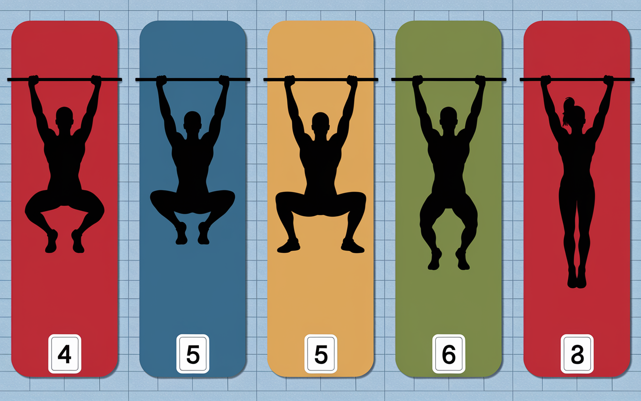 Silhouettes exercices musculation poids du corps vue dessus