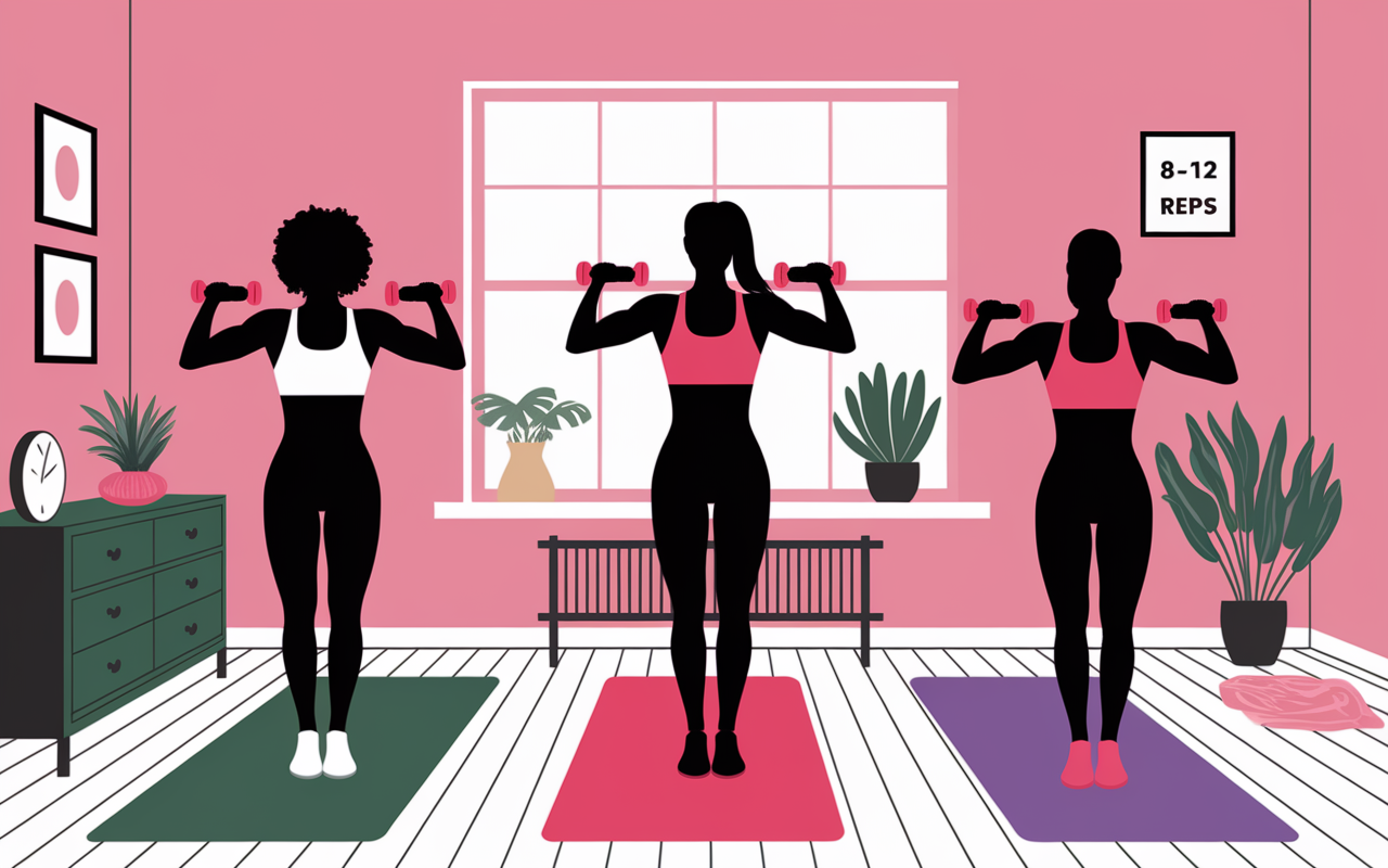 Silhouettes femmes exercices biceps curl alterné marteau concentré