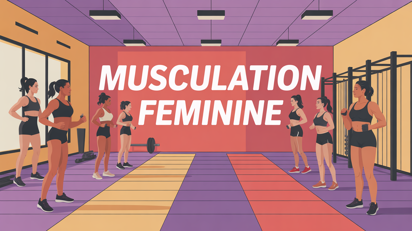 illustration musculation femme motivation entraide salle