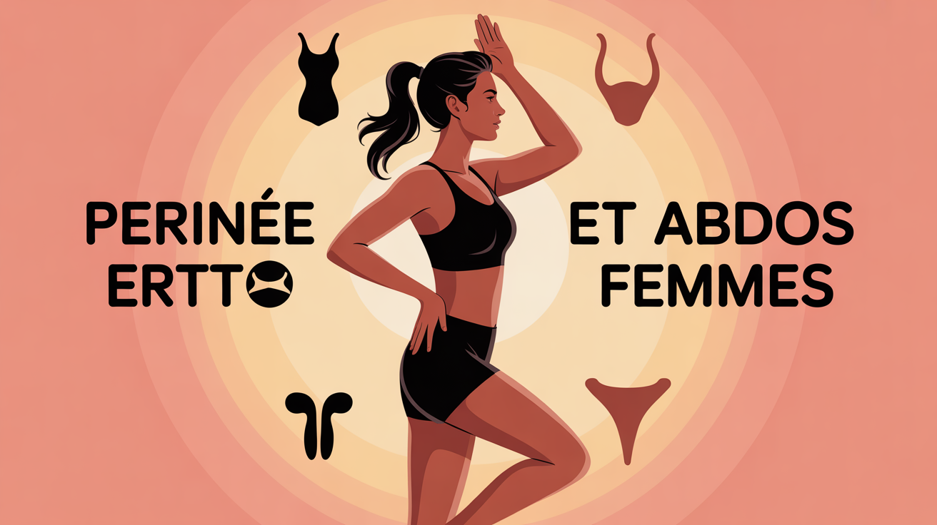 Femme sportive posture dynamique périnée abdos