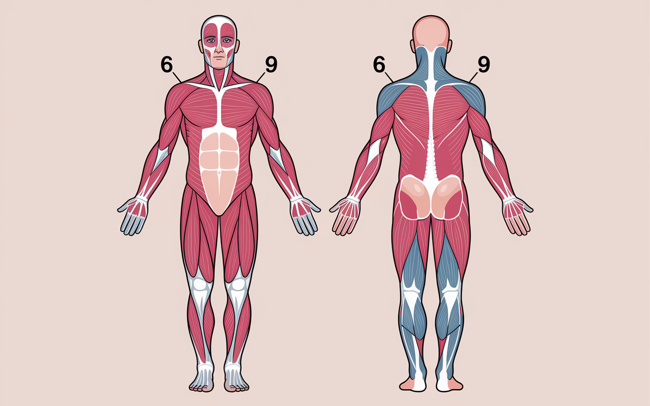 anatomie simplifiée dos groupes musculaires