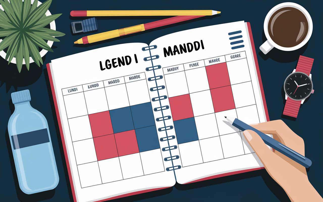 programme musculation semaine PDF agenda planning muscles eau haltère