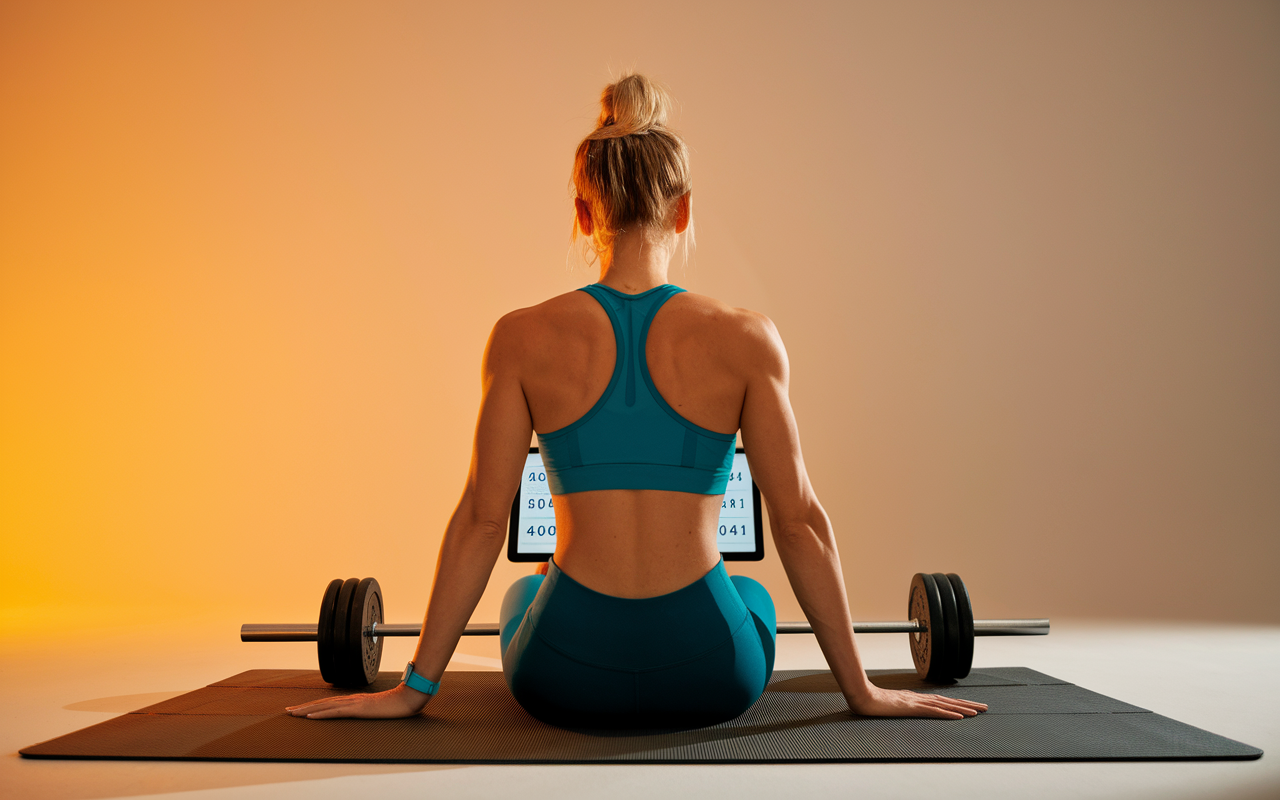 programme musculation semaine PDF femme consulte planning sur tablette