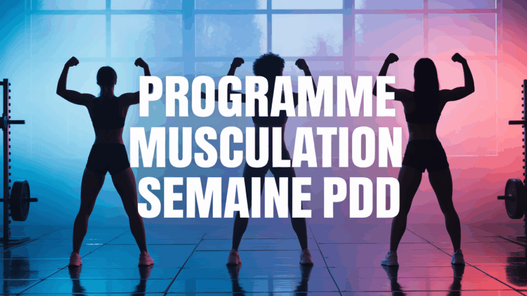 programme musculation semaine PDF ambiance dynamique femmes haltères tapis