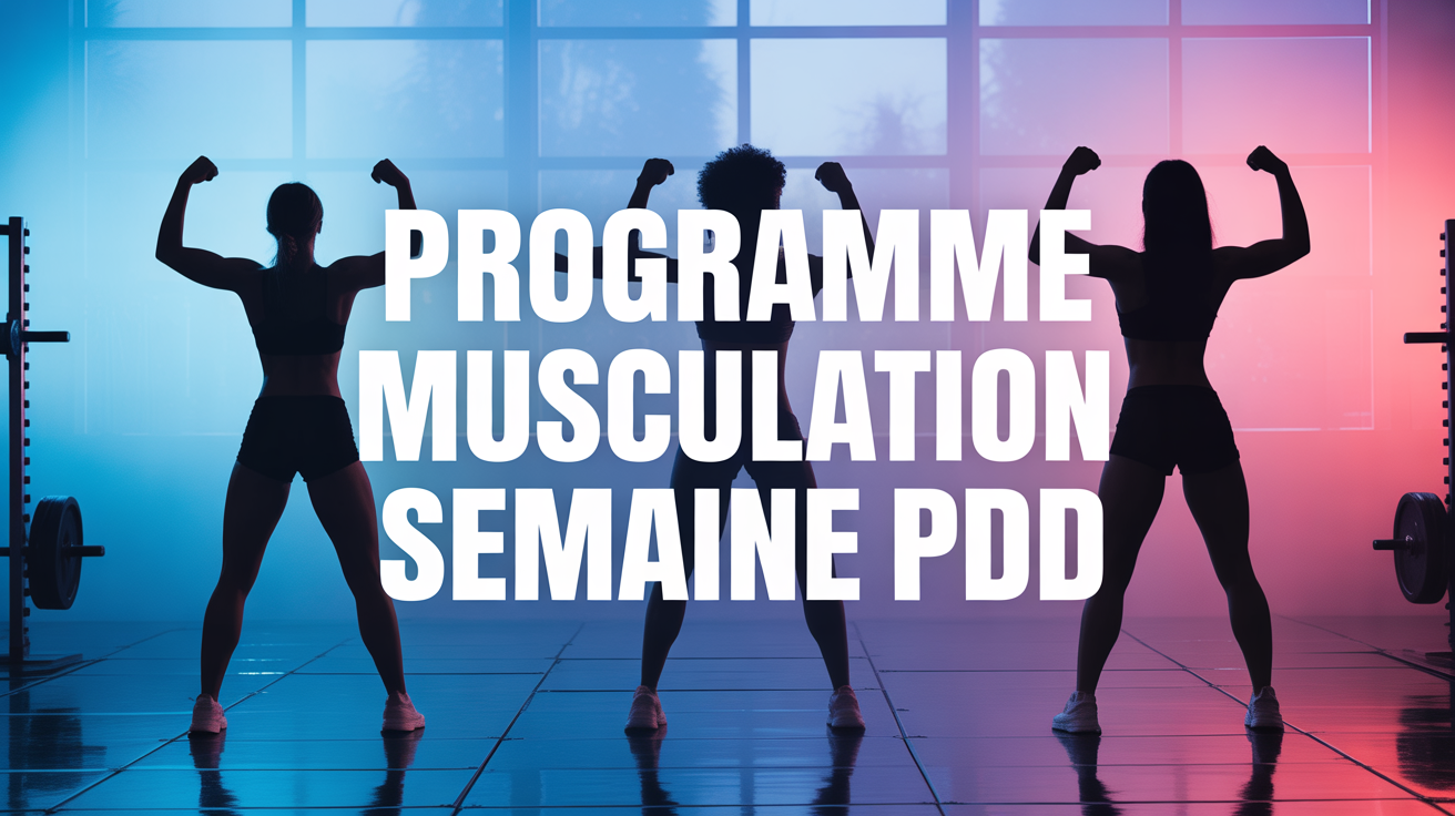 programme musculation semaine PDF ambiance dynamique femmes haltères tapis