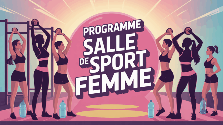 illustration programme salle de sport femme ambiance motivante