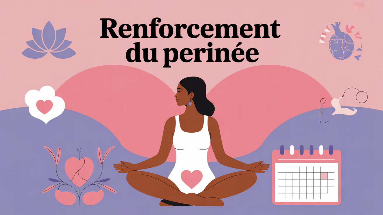 Illustration renforcement du perinee silhouette femme bien-etre