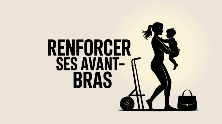 Renforcer ses avant bras femme avec enfant et objets quotidiens