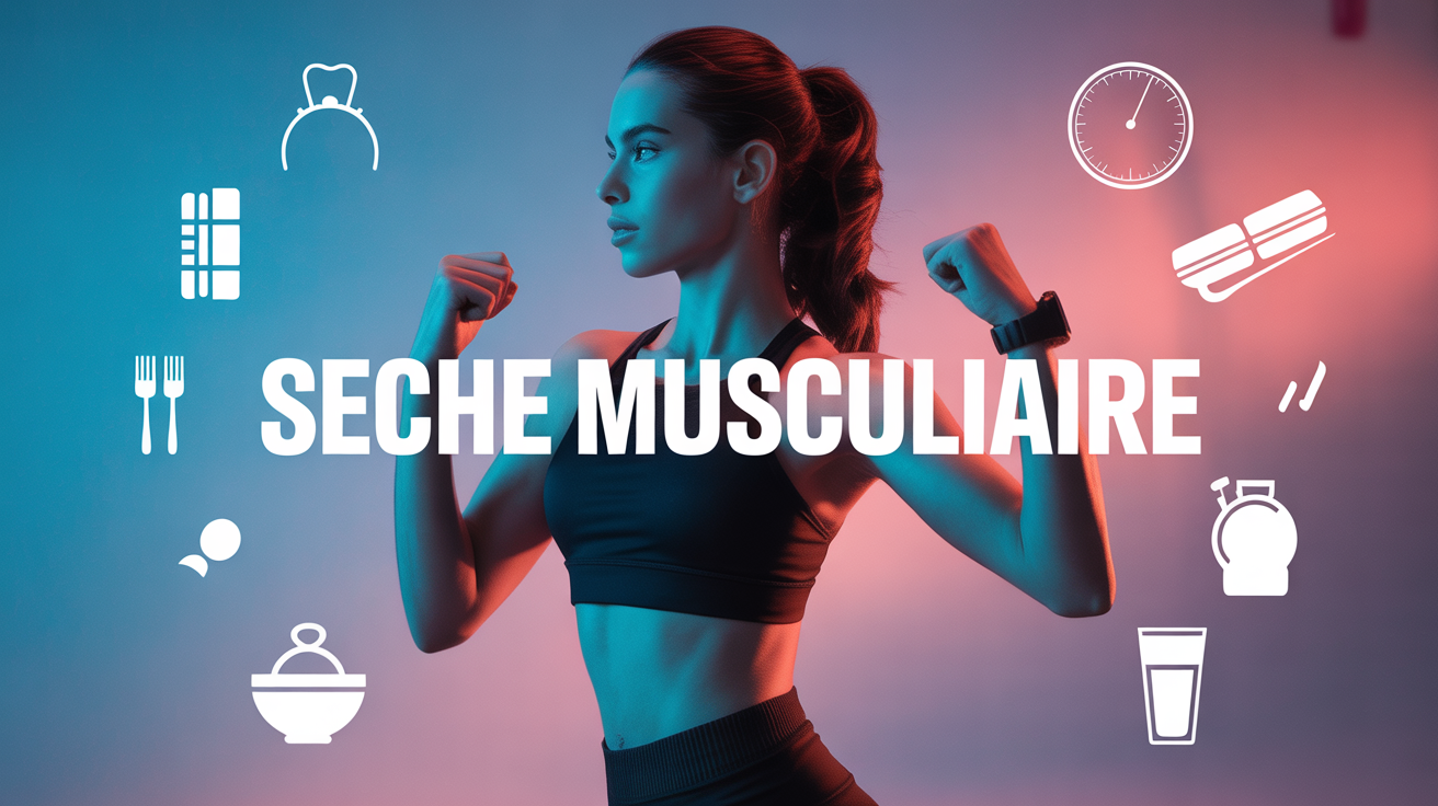 seche musculaire femme icones nutrition silhouette