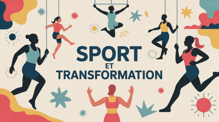 Sport et transformation silhouettes en salle ambiance vitalité