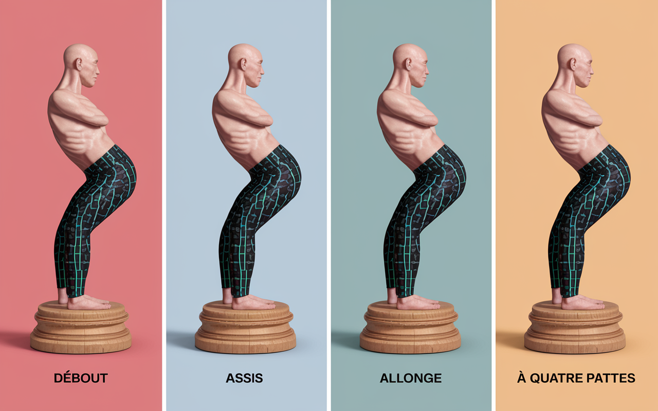 stomach vacuum positions methodes illustration