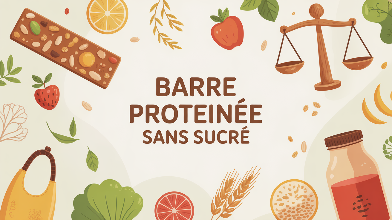 illustration barre proteinee sans sucre fond clair