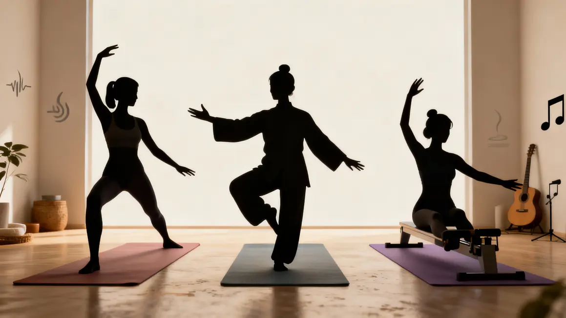 postures yoga tai chi pilates bodybalance femmes alignées
