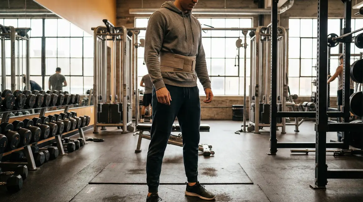 personne ceinture lombaire musculation salle