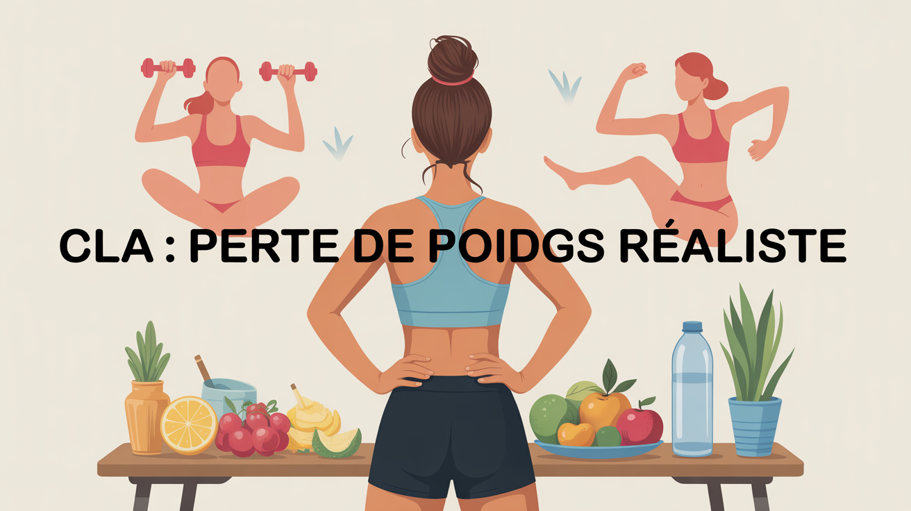 Femme active avec pilulier CLA perte de poids