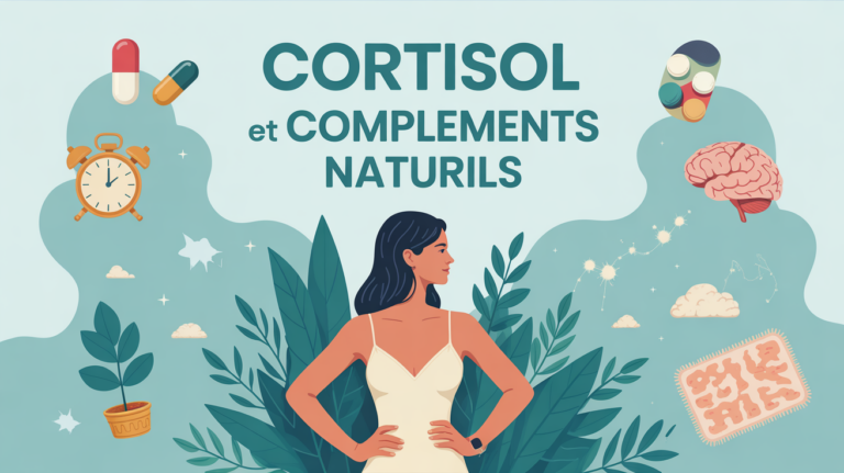 Illustration cortisol, compléments naturels, énergie, humeur, sommeil