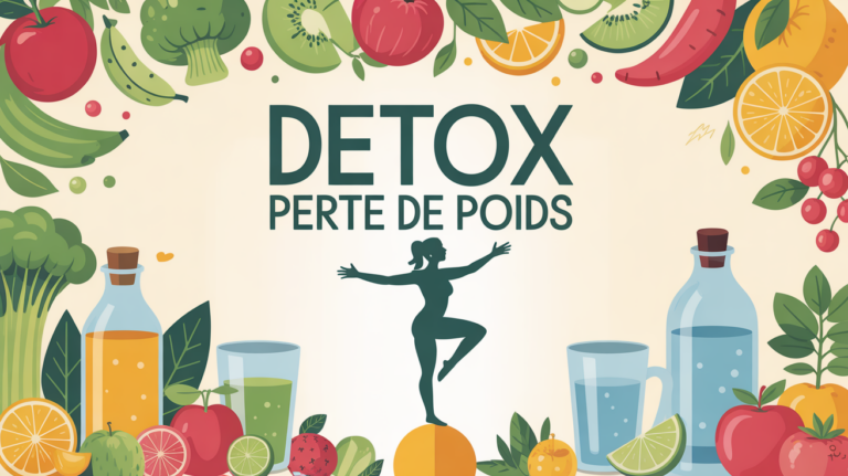 detox perte de poids illustration balance tisane