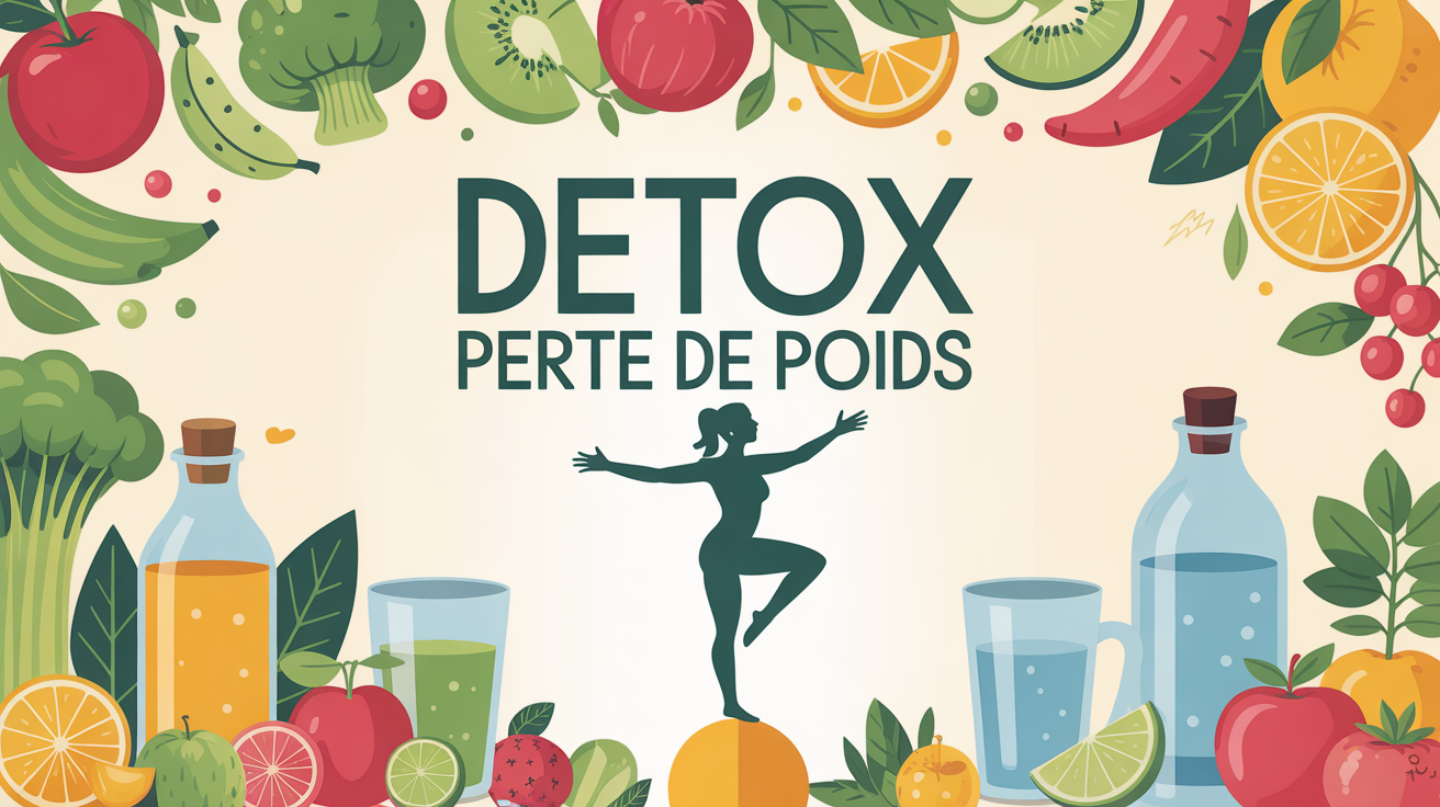 detox perte de poids illustration balance tisane
