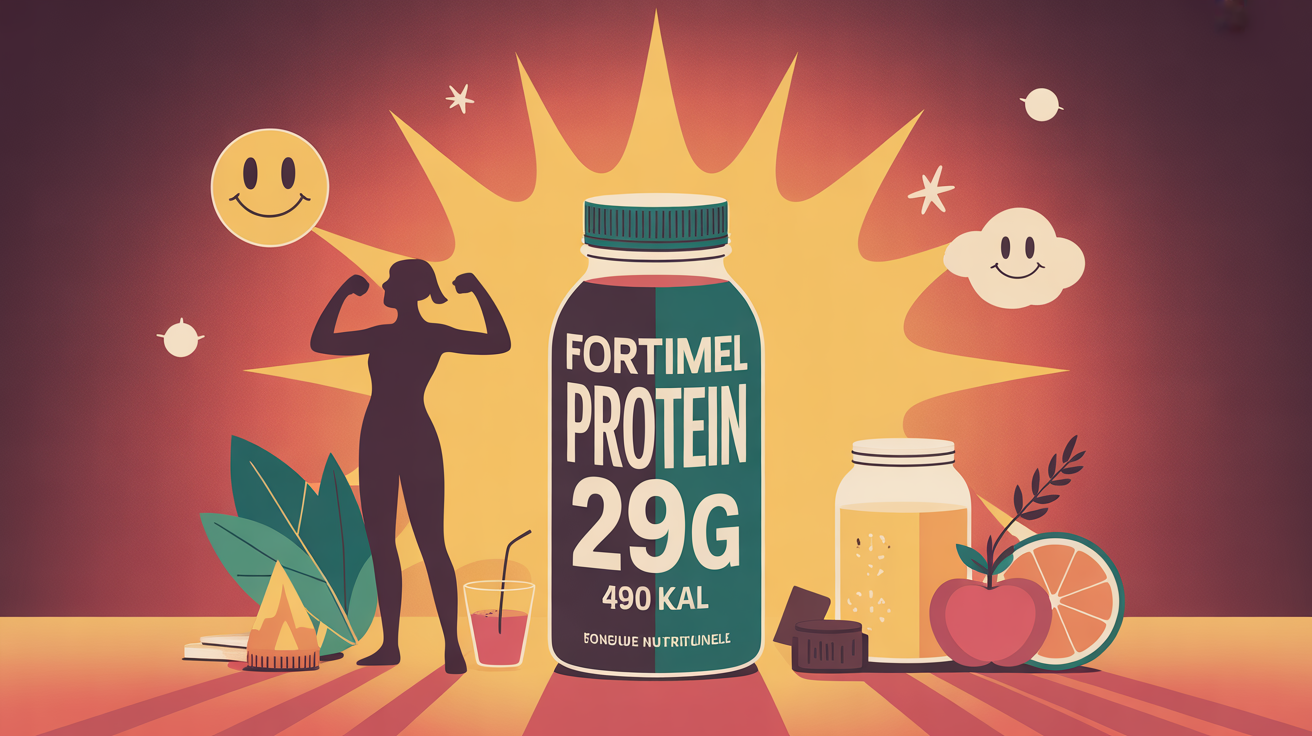 fortimel protein 29g 490 kcal bouteille nutrition santé énergie