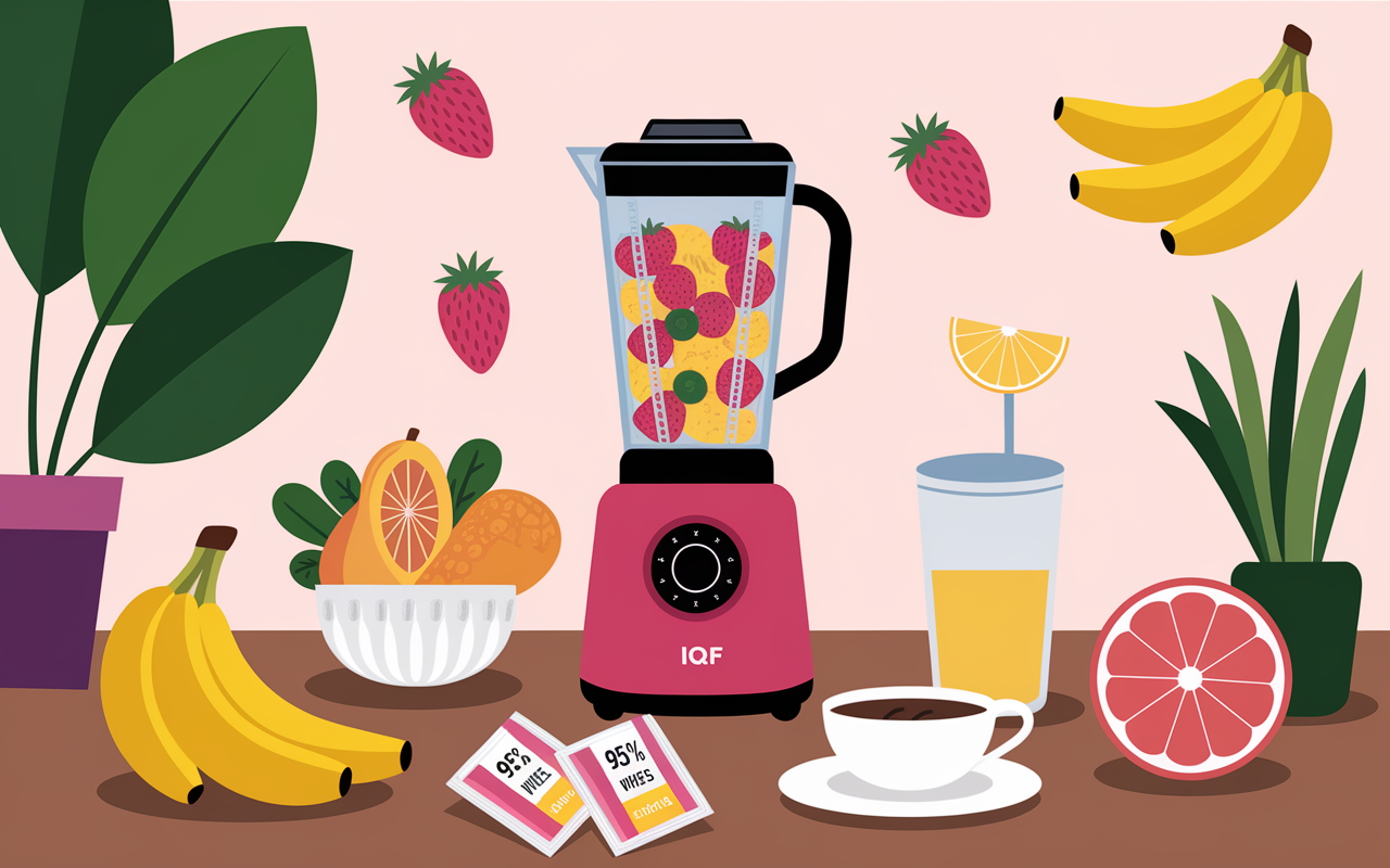 fruits congeles IQF smoothie blender