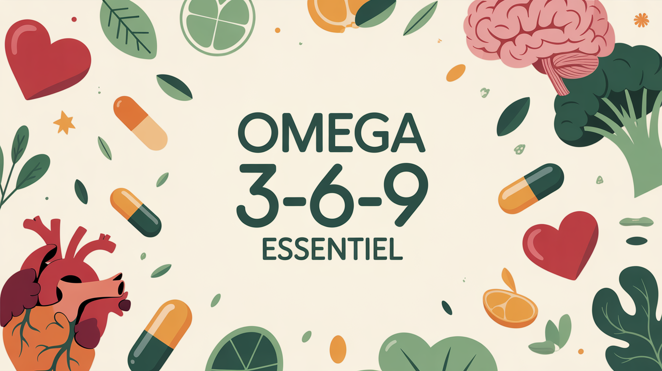 Omega 3-6-9 silhouettes capsules coeur cerveau peau vitalite