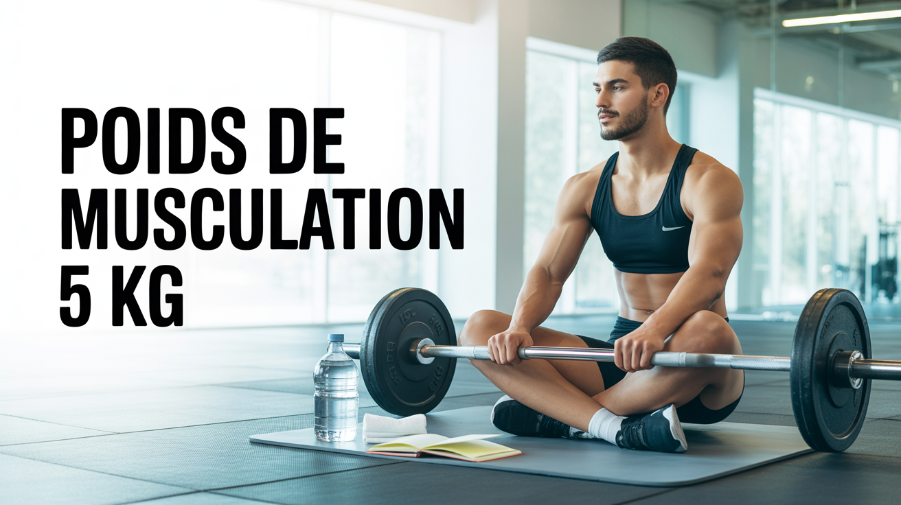 Poids de musculation 5 kg avec tapis et accessoires