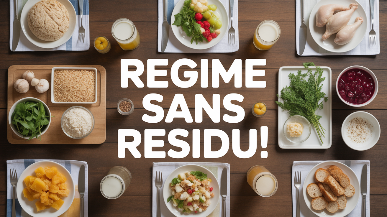 tableau regime sans residu aliments autorises interdits
