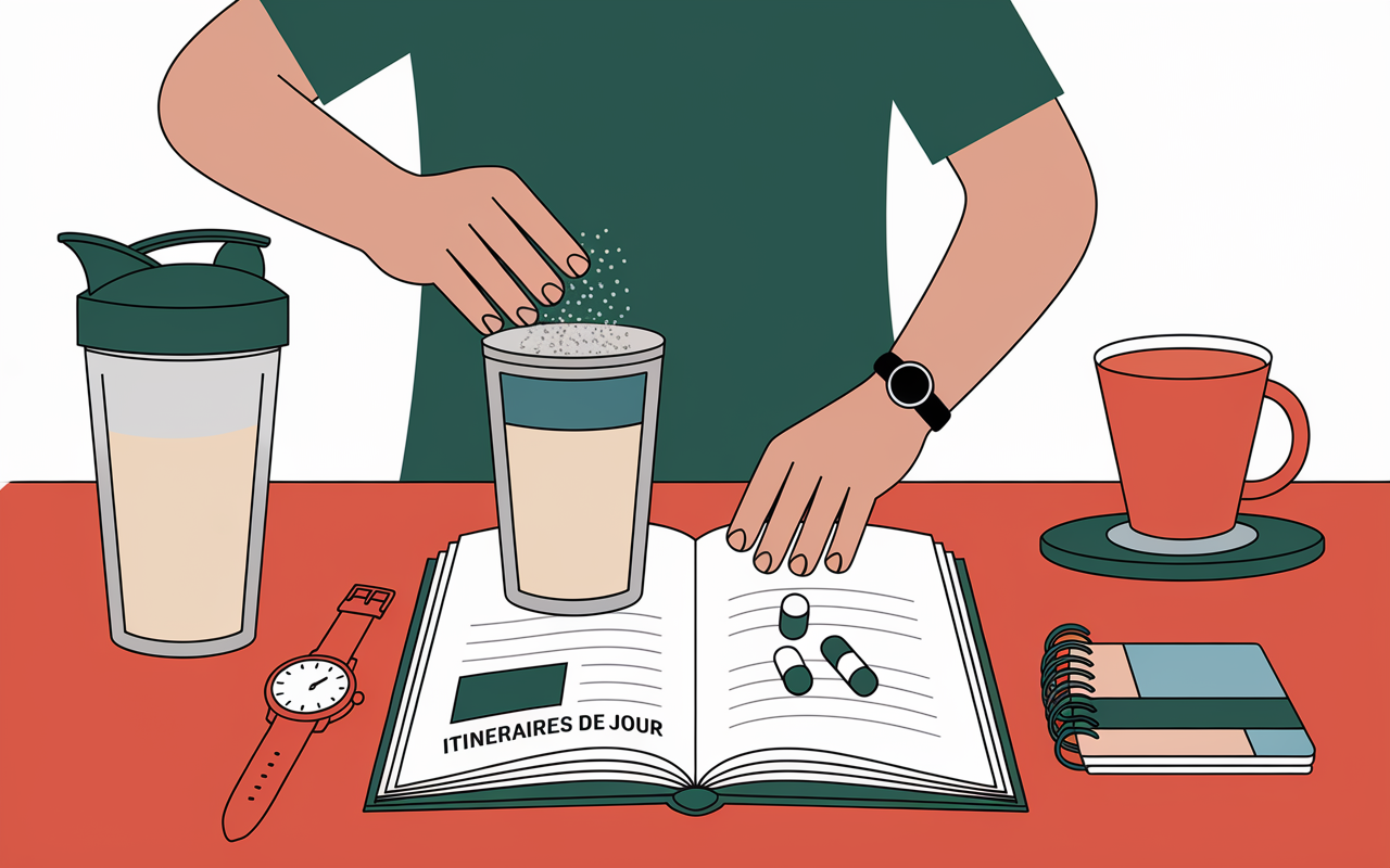 Routine journalière prise de poids avec complements alimentaires