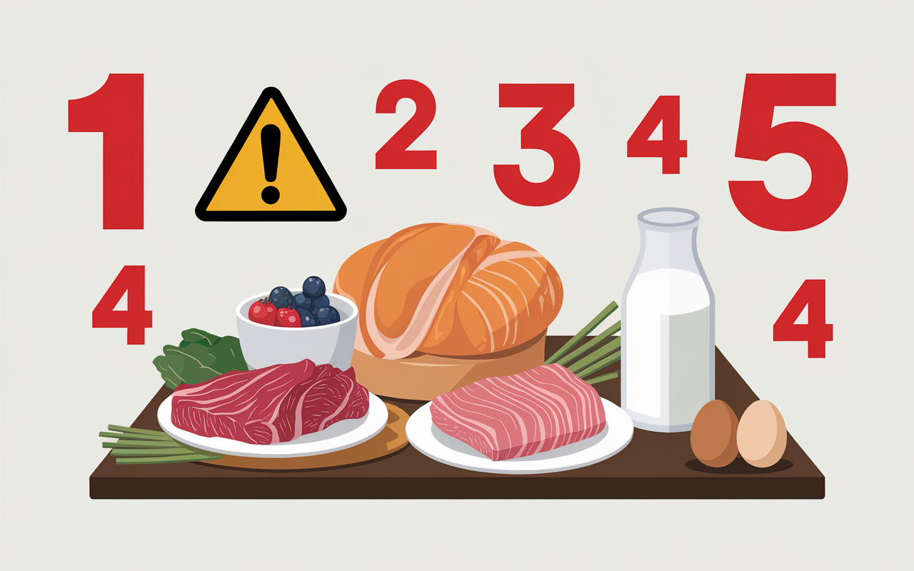 tableau des 5 aliments perimes dangers