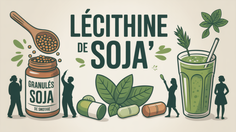 plan stylise mettant en avant les bienfaits de la lecithine de soja