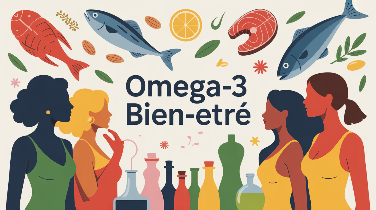 bienfaits des omega 3 femmes silhouettes aliments