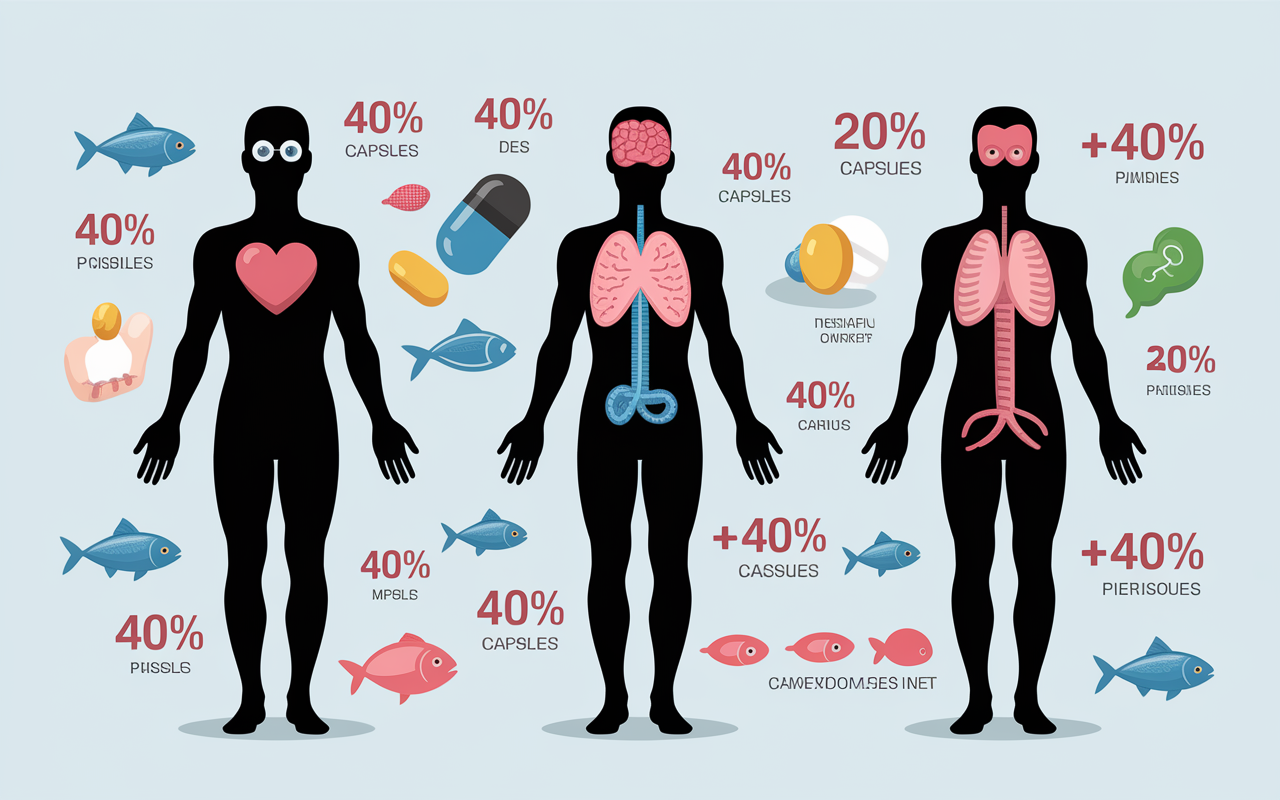 bienfaits des omega 3 infographie organes