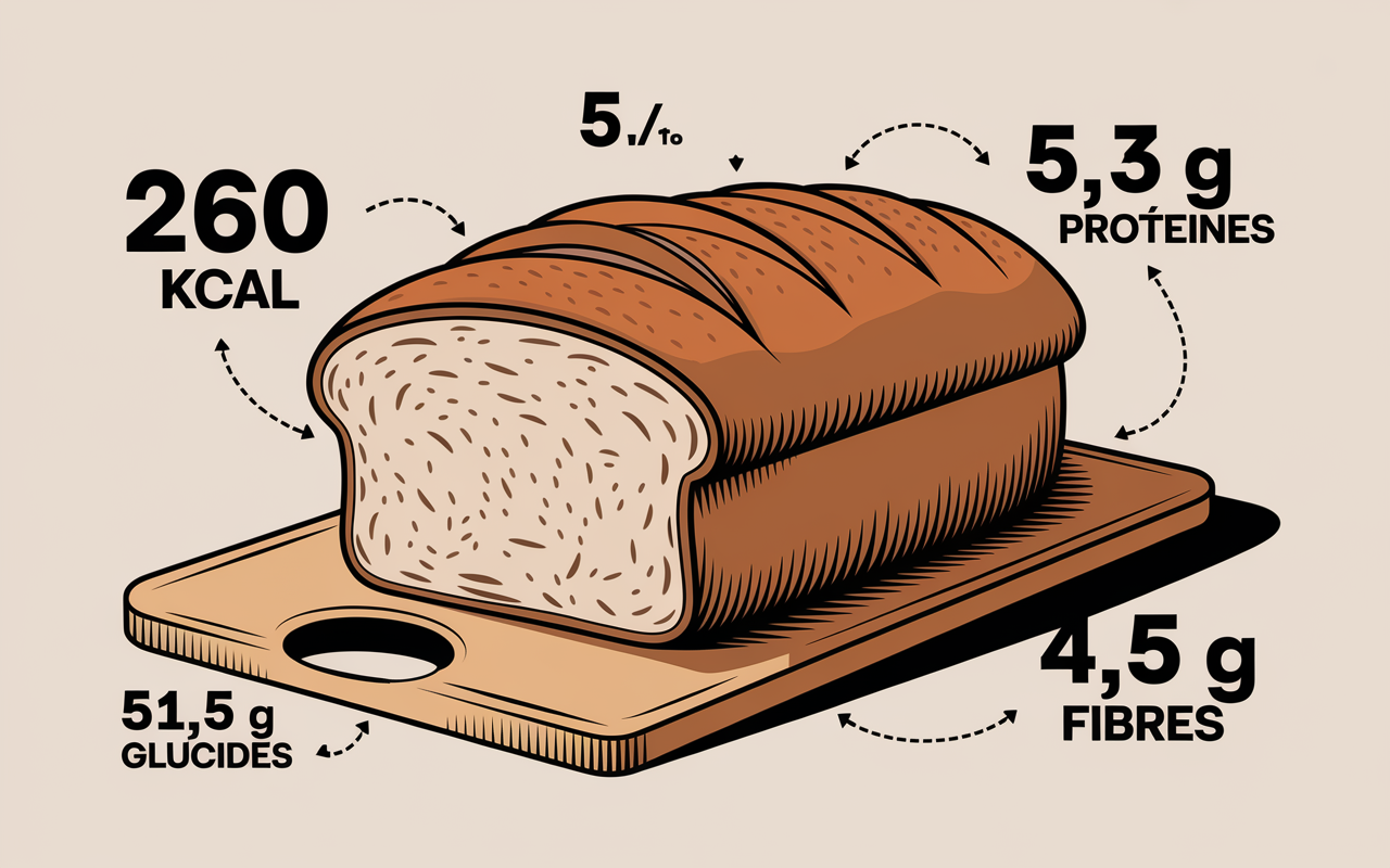 tableau nutrition calorie du pain de seigle