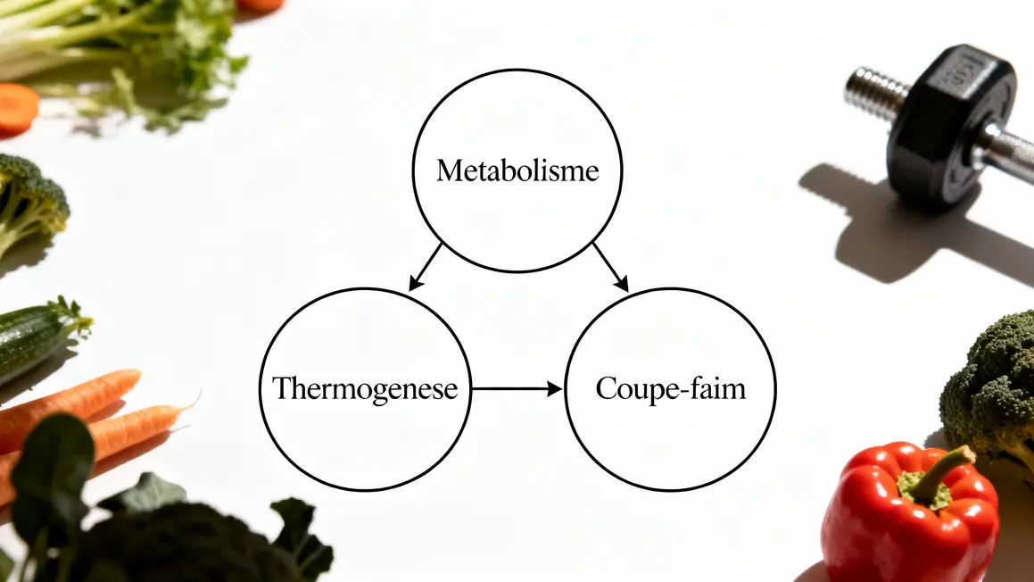graphique brûleur de graisse métabolisme thermogenèse coupe-faim