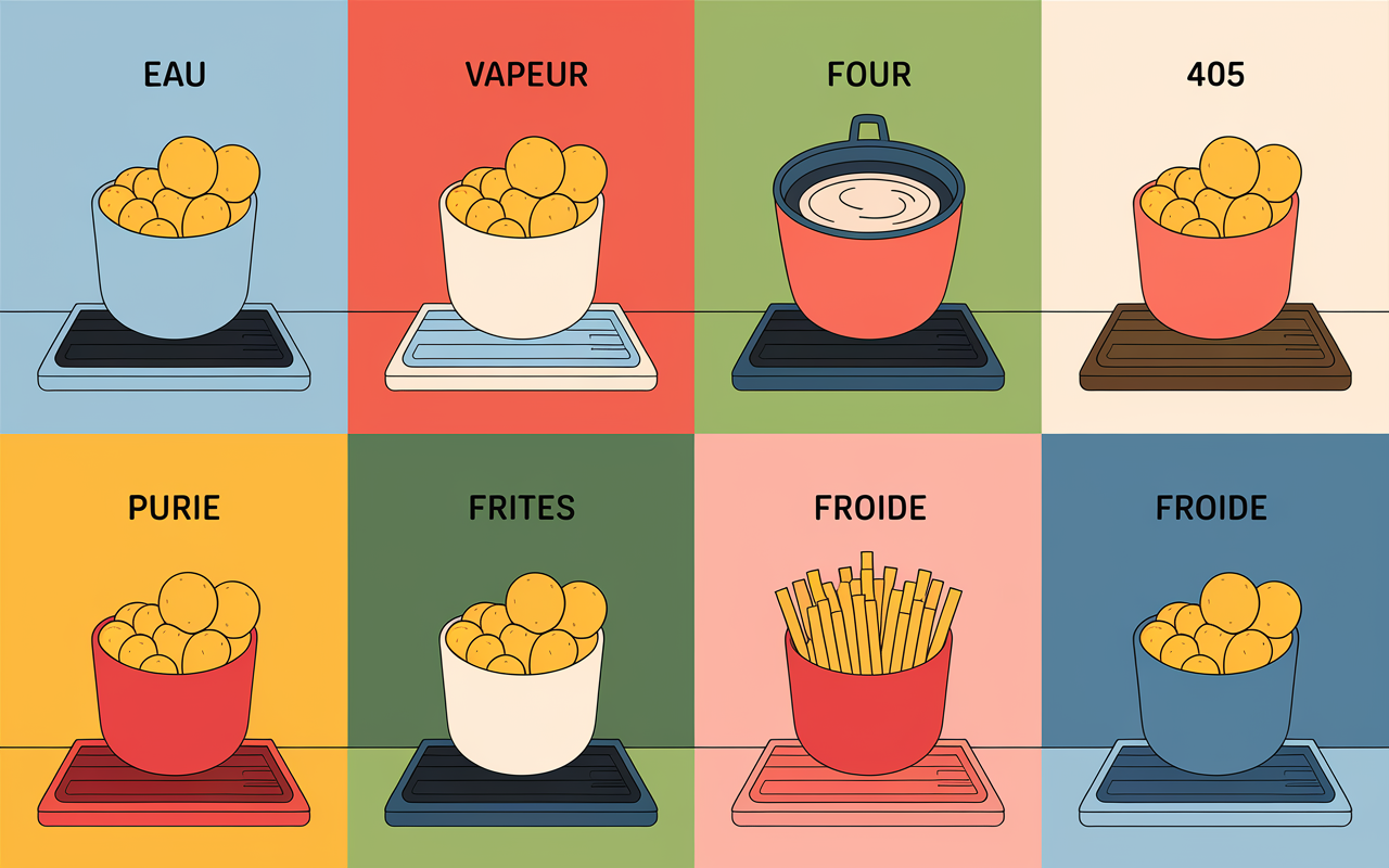Table IG pomme de terre modes cuisson chiffres