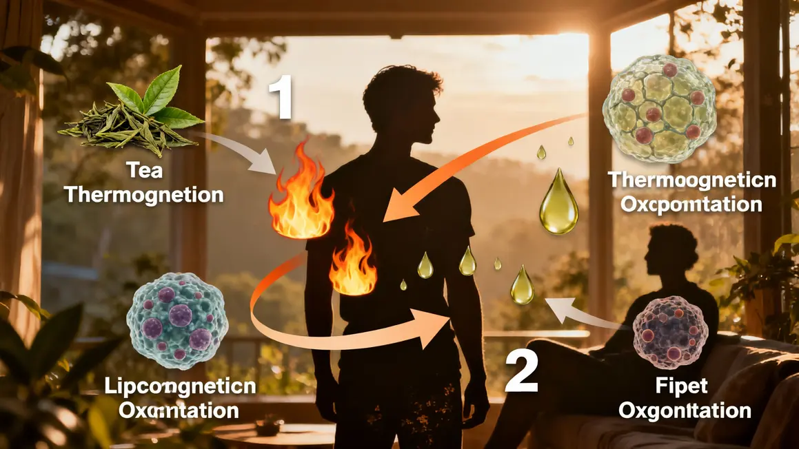diagramme thermogenèse lipides thé brûleur de graisse